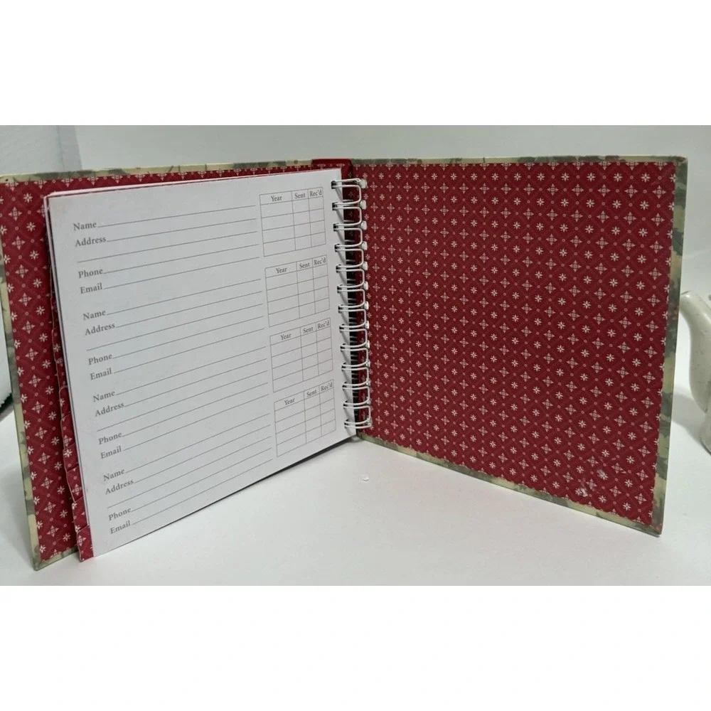 Indexed Address Record Book Christmas Card Tracker Michel & Company Gift 8x7